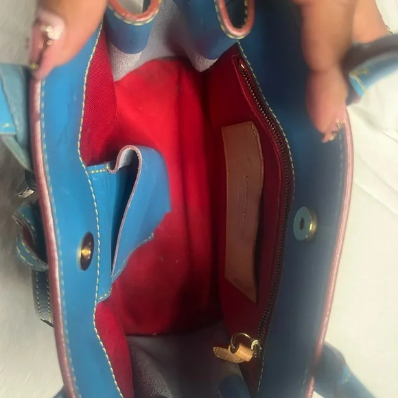 Dooney & Bourke Blue Denim Satchel - Picture 7 of 8